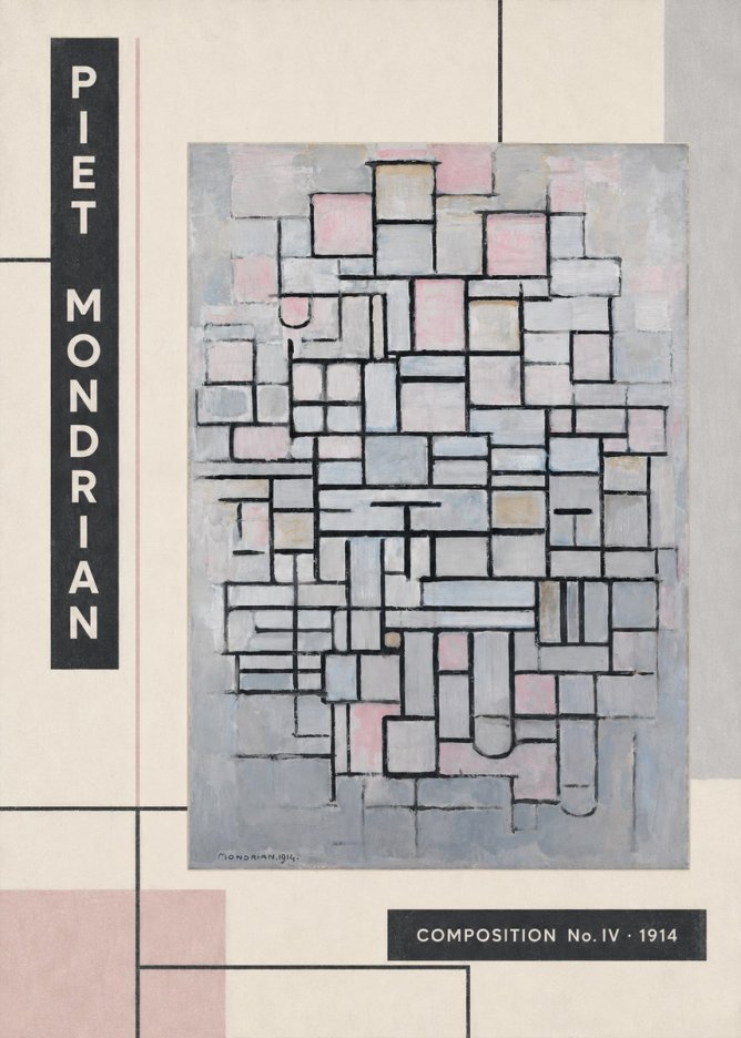 Piet Mondrian Composition No. Iv • 1914 No2 - Plakat