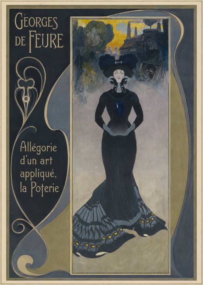 Georges de Feure Allégorie D'un Art Appliqué, La Poterie No2 - Plakat