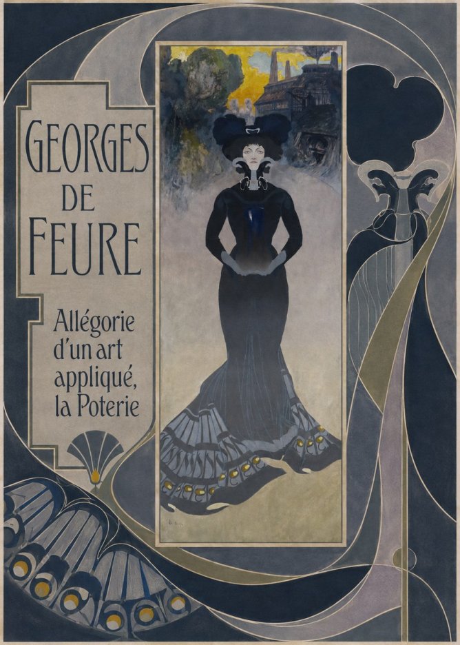 Georges de Feure Allégorie D'un Art Appliqué, La Poterie No5 - Plakat