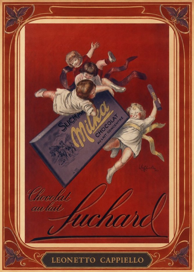 Leonetto Cappiello Suchard Milka Chocolat No1 - Plakat