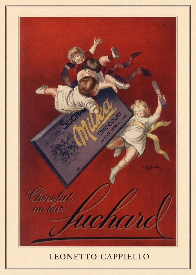 Leonetto Cappiello Suchard Milka Chocolat No5 - Plakat