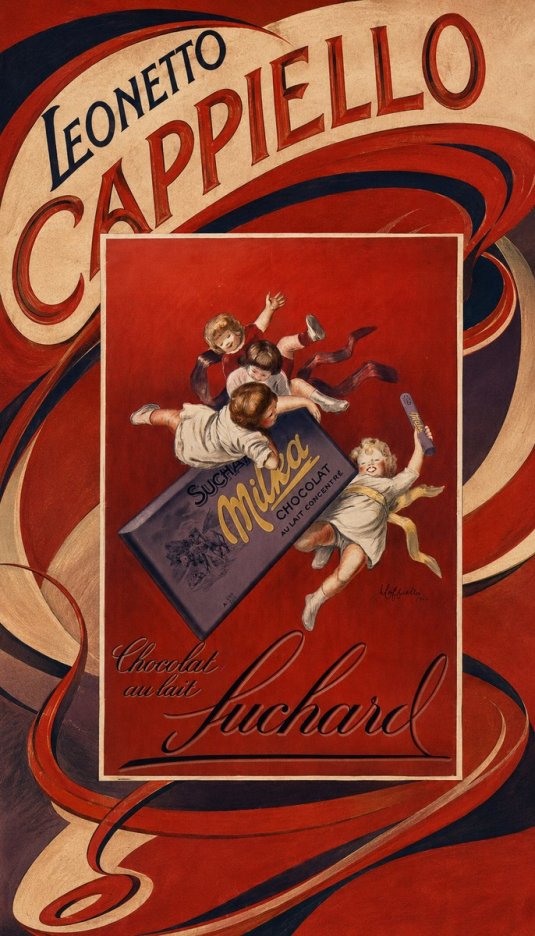 Leonetto Cappiello Suchard Milka Chocolat No6 - Plakat