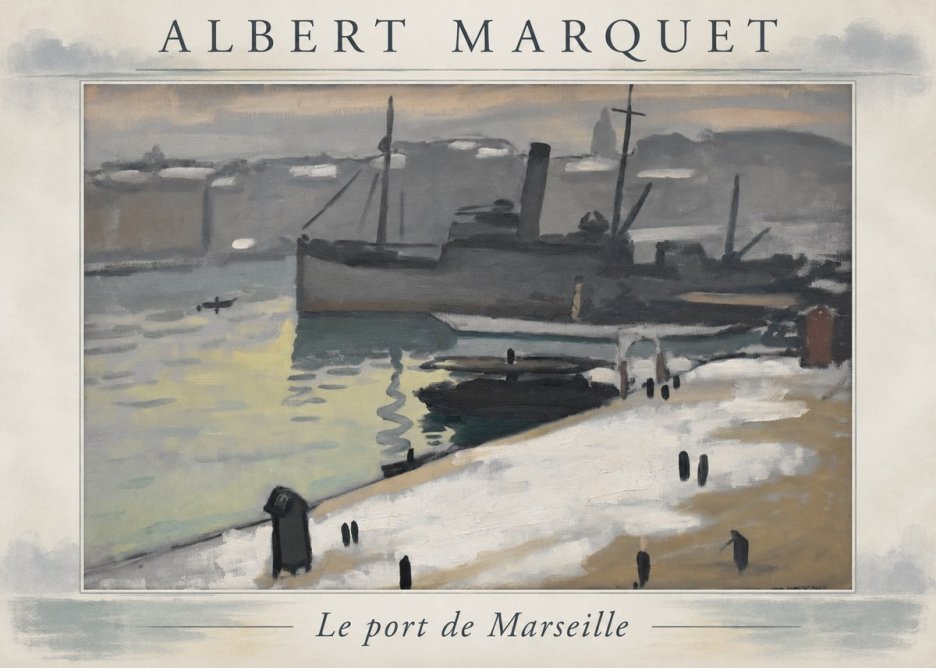 Albert Marquet Le Port De Marseille II No4 - Plakat
