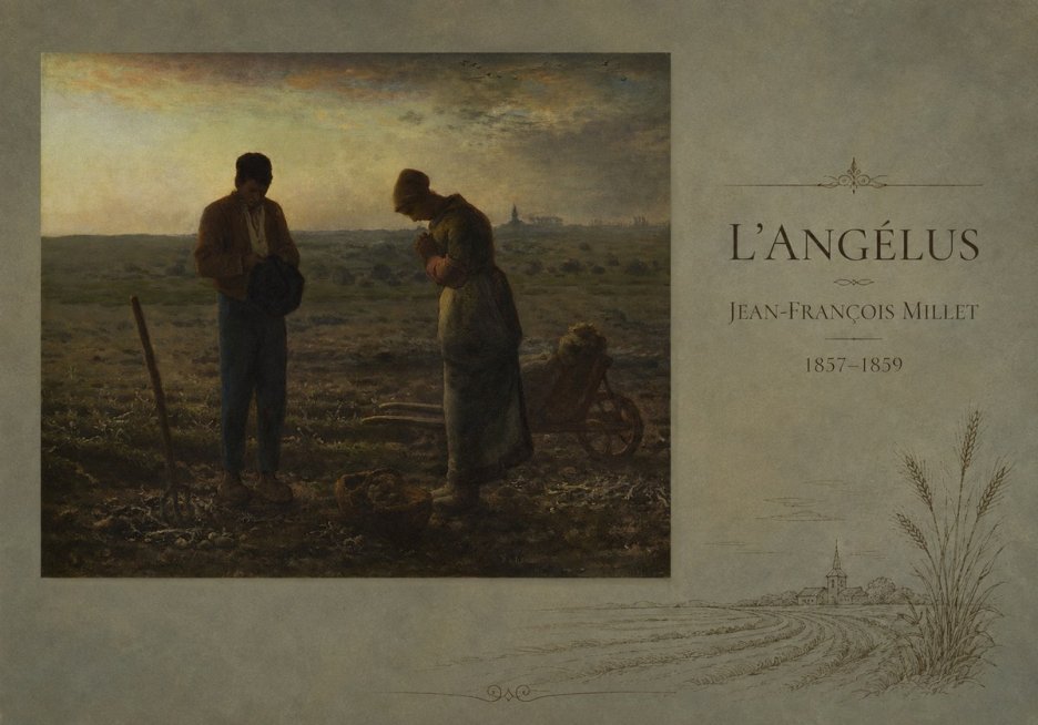 Jean-François Millet L'angélus I No4 - Plakat