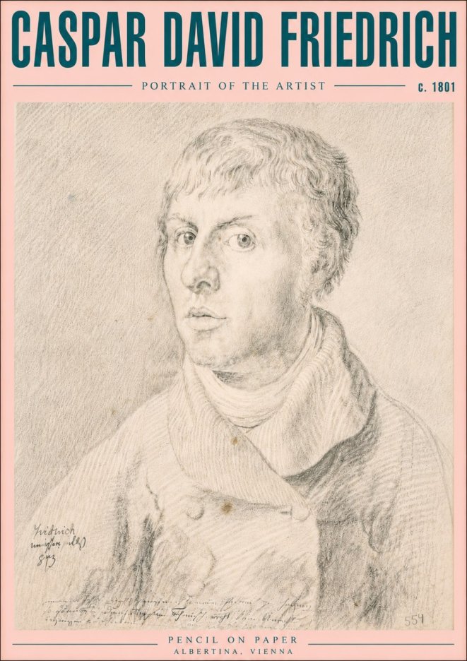 Caspar David Friedrich Portrait of the Artist No5 - Plakat