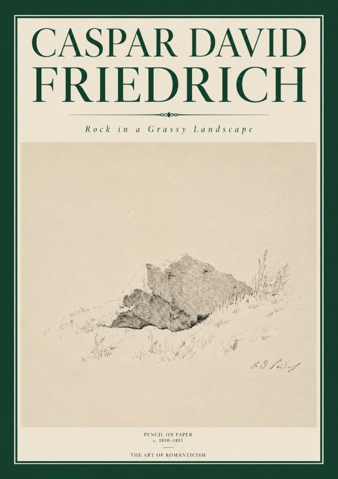 Caspar David Friedrich Rock Study No6 - Plakat
