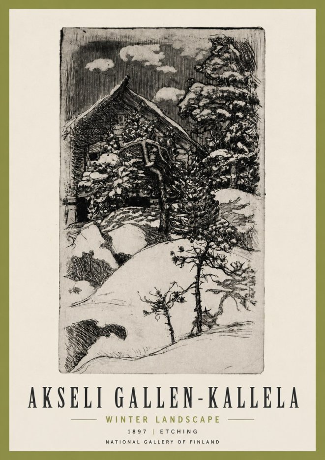 Akseli Gallen-Kallela Winter Landscape I No3 - Plakat