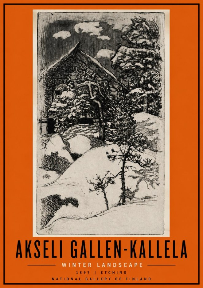 Akseli Gallen-Kallela Winter Landscape I No4 - Plakat
