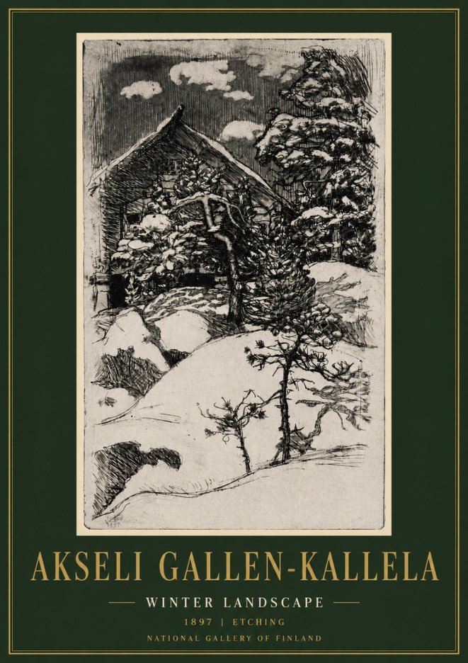 Akseli Gallen-Kallela Winter Landscape I No5 - Plakat