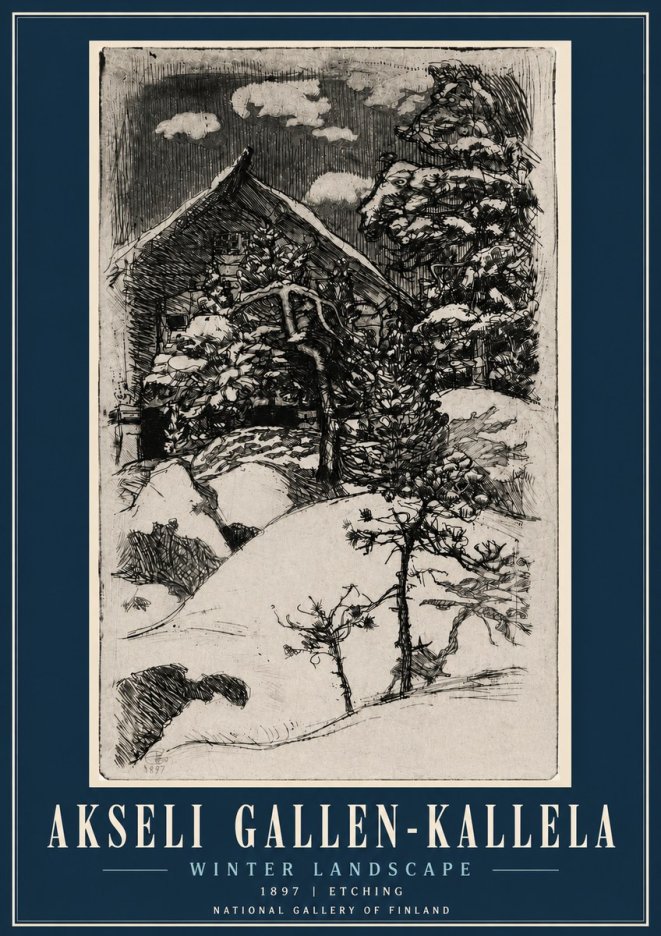 Akseli Gallen-Kallela Winter Landscape I No6 - Plakat