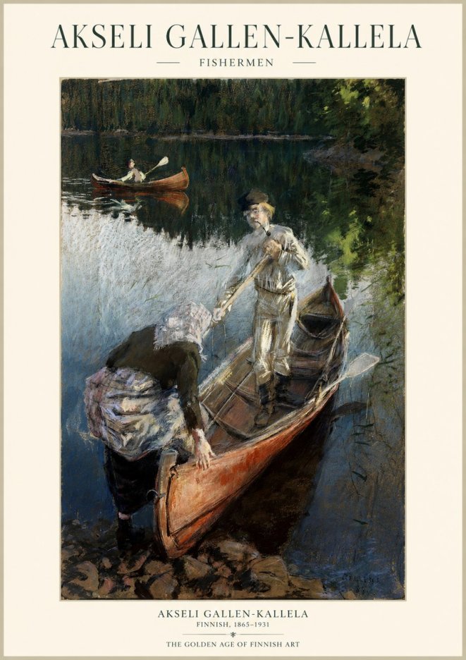 Akseli Gallen-Kallela Fishermen No1 - Plakat