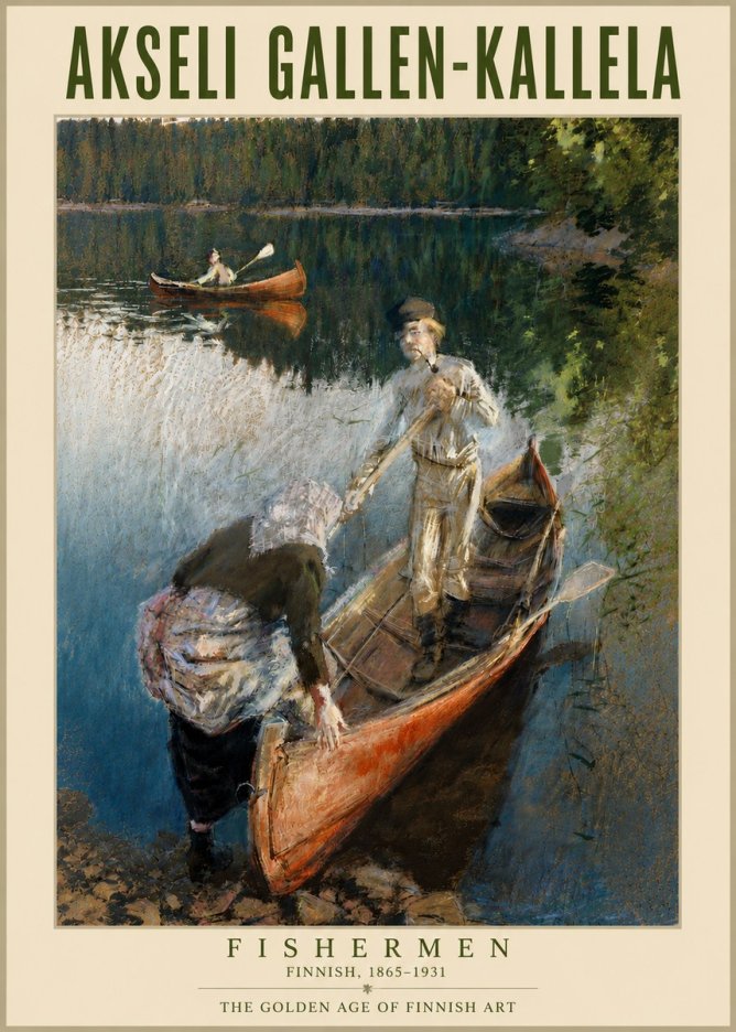 Akseli Gallen-Kallela Fishermen No4 - Plakat
