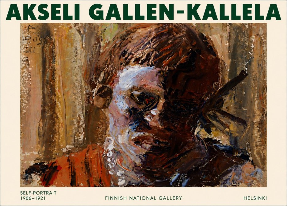Akseli Gallen-Kallela Self-portrait, 1906-1921 No5 - Plakat