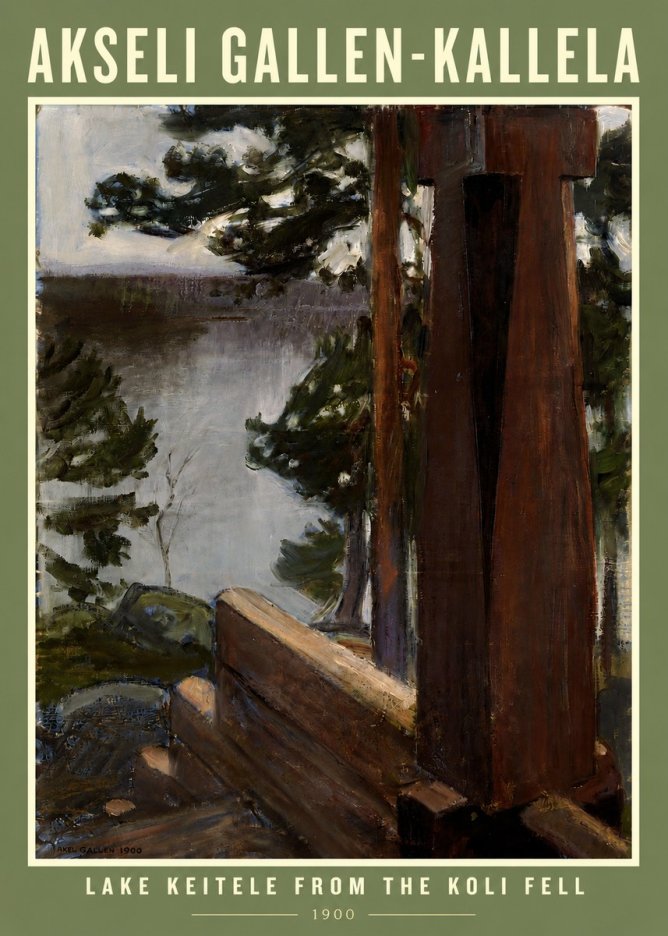 Akseli Gallen-Kallela Lake Keitele from the Koli Fell No3 - Plakat