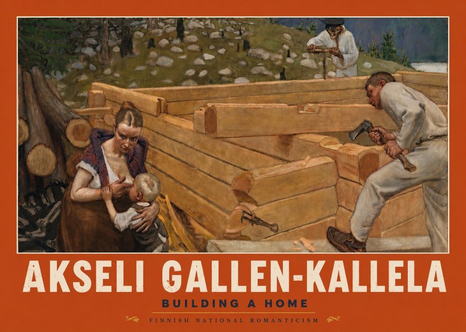 Akseli Gallen-Kallela Building a Home No2 - Plakat