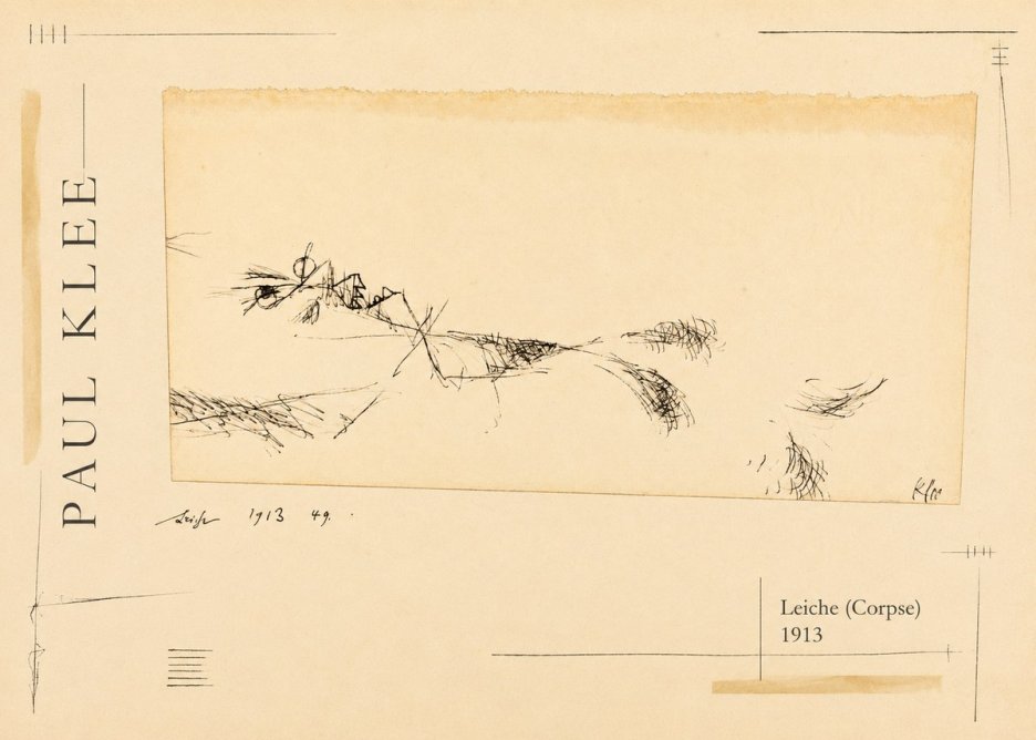 Paul Klee Leiche (Corpse) No2 - Plakat