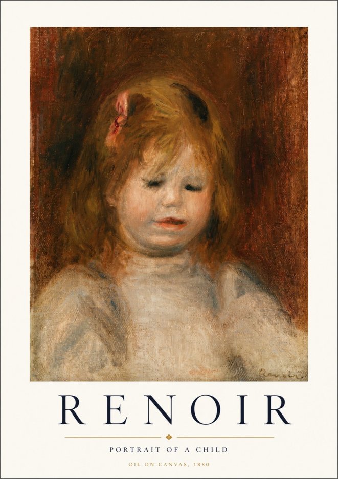 Renoir Portrait of a Child I No3 - Plakat