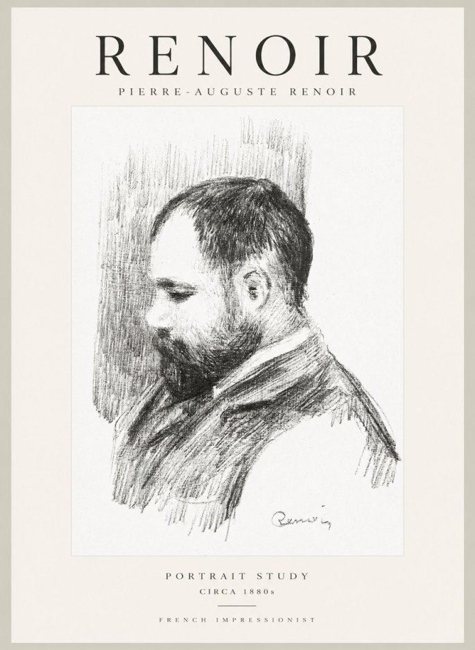 Renoir Portrait Study I No1 - Plakat