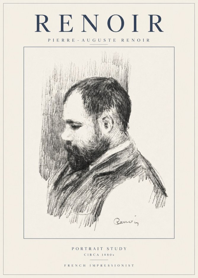 Renoir Portrait Study I No4 - Plakat