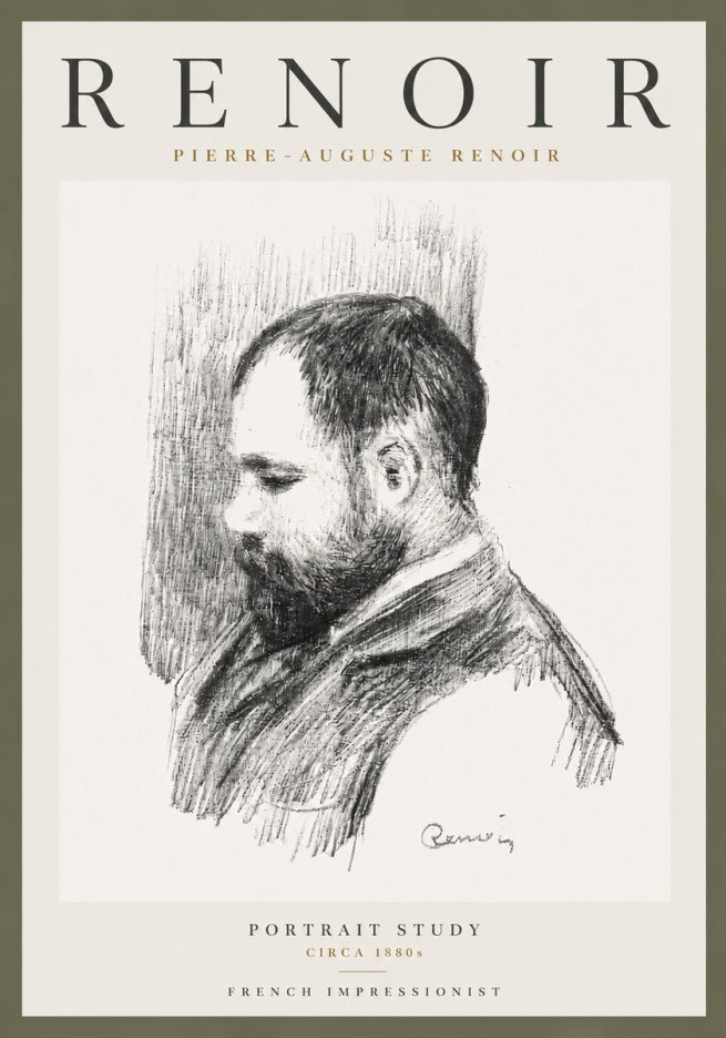 Renoir Portrait Study I No5 - Plakat