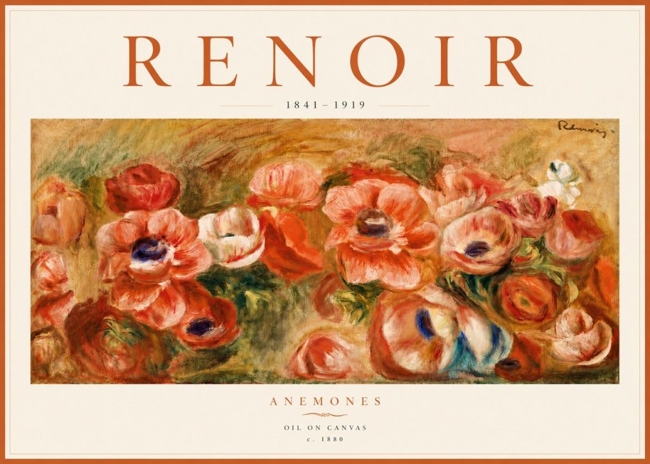 Renoir Anemones No4 - Plakat