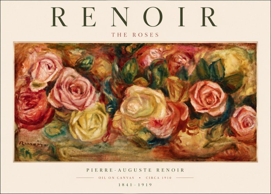 Renoir The Roses No4 - Plakat
