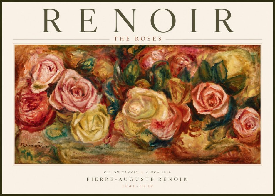 Renoir The Roses No5 - Plakat