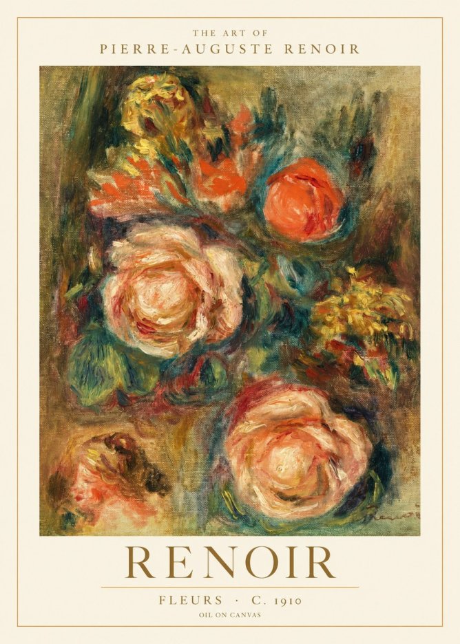 Renoir Fleurs No1 - Plakat