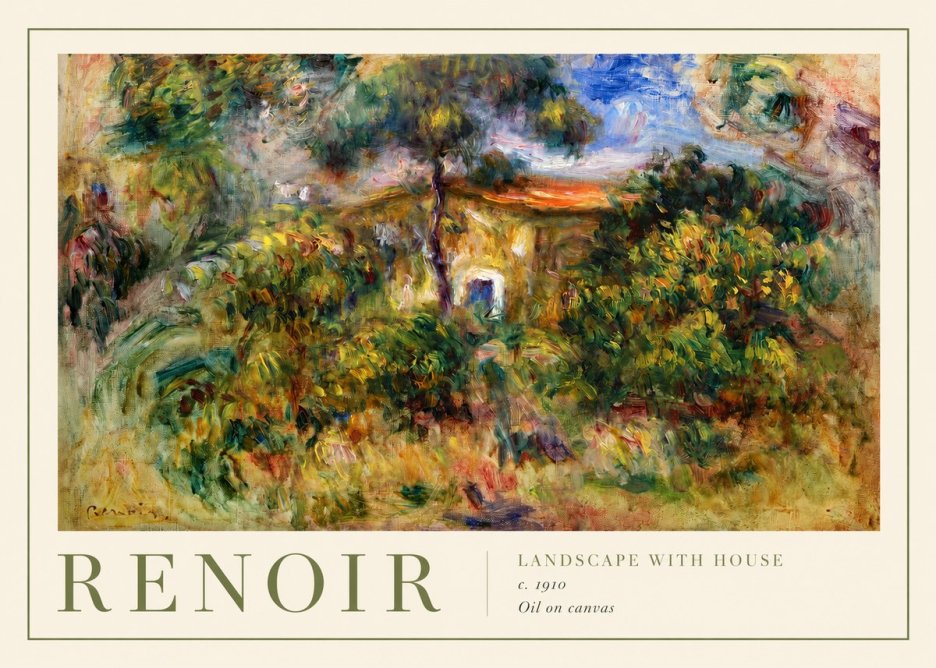 Renoir Landscape with House I No2 - Plakat