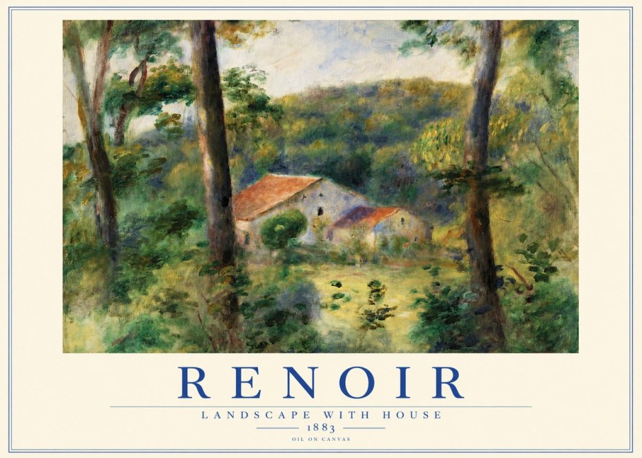 Renoir Landscape with House II No2 - Plakat