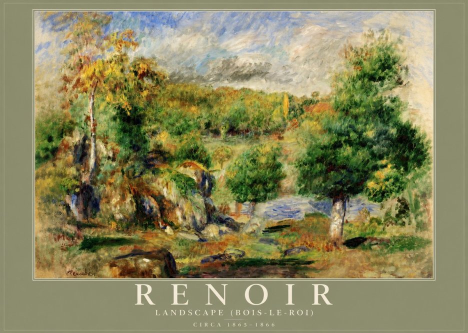 Renoir Landscape (Bois-le-roi) No2 - Plakat