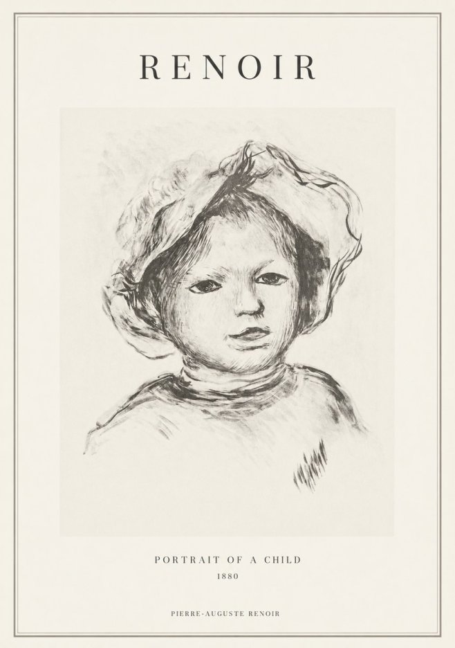 Renoir Portrait of a Child II No1 - Plakat