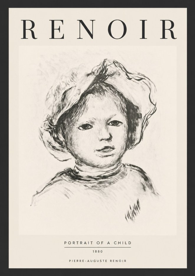 Renoir Portrait of a Child II No6 - Plakat