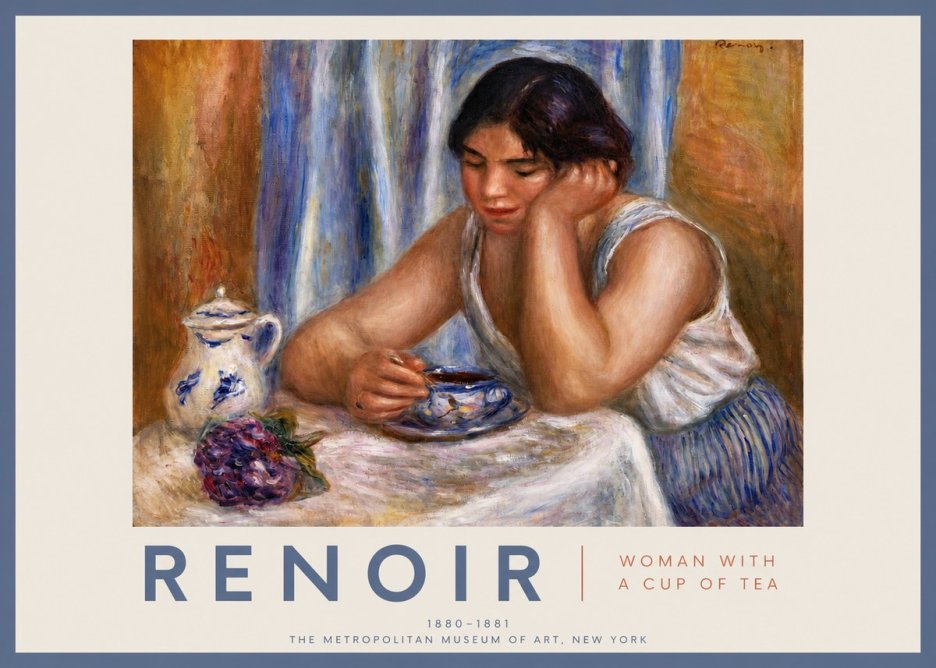 Renoir Woman with a Cup of Tea No2 - Plakat
