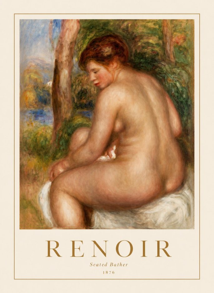 Renoir Seated Bather No1 - Plakat