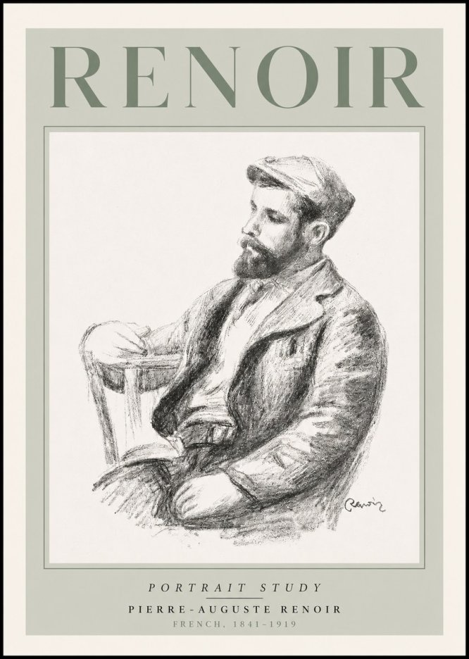 Renoir Portrait Study II No3 - Plakat