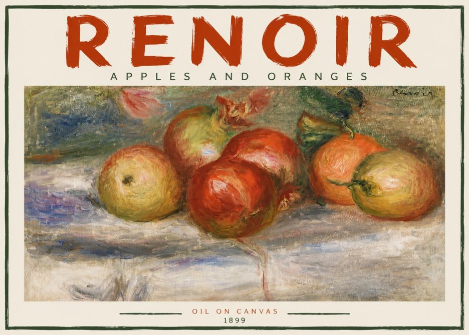 Renoir Apples and Oranges No5 - Plakat