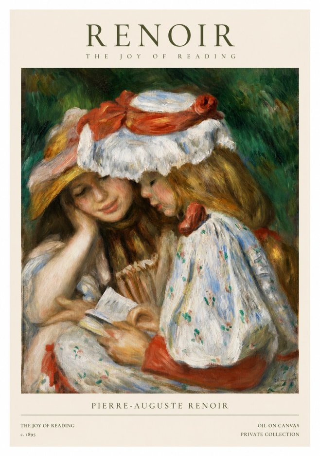 Renoir The Joy of Reading No1 - Plakat