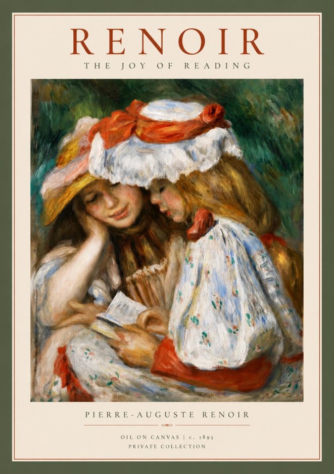 Renoir The Joy of Reading No2 - Plakat