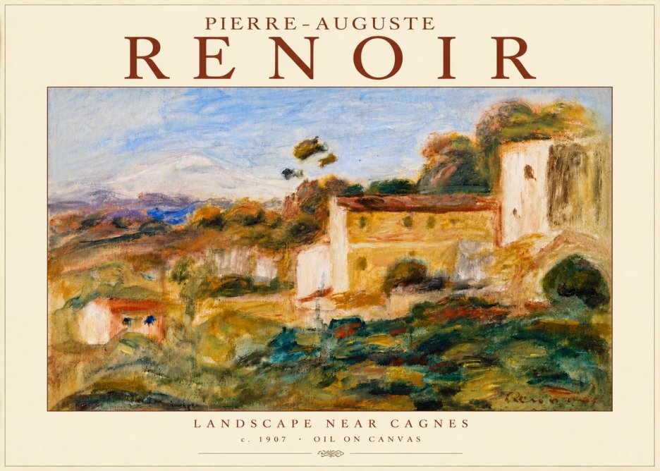 Renoir Landscape Near Cagnes No5 - Plakat