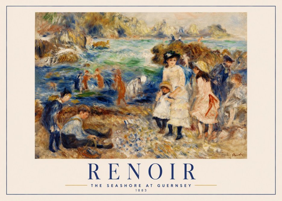 Renoir The Seashore at Guernsey No2 - Plakat