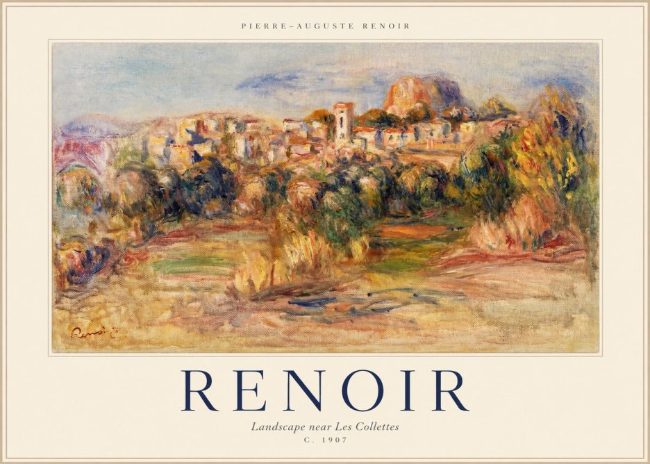 Renoir Landscape Near Les Collettes No1 - Plakat