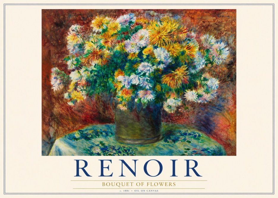 Renoir Bouquet of Flowers IV No3 - Plakat