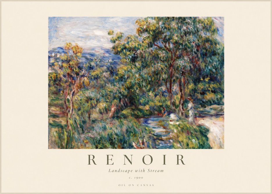 Renoir Landscape with Stream No1 - Plakat