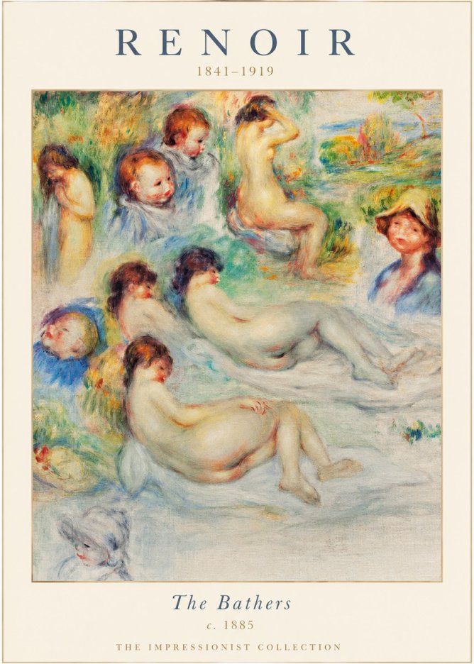 Renoir The Bathers II No1 - Plakat