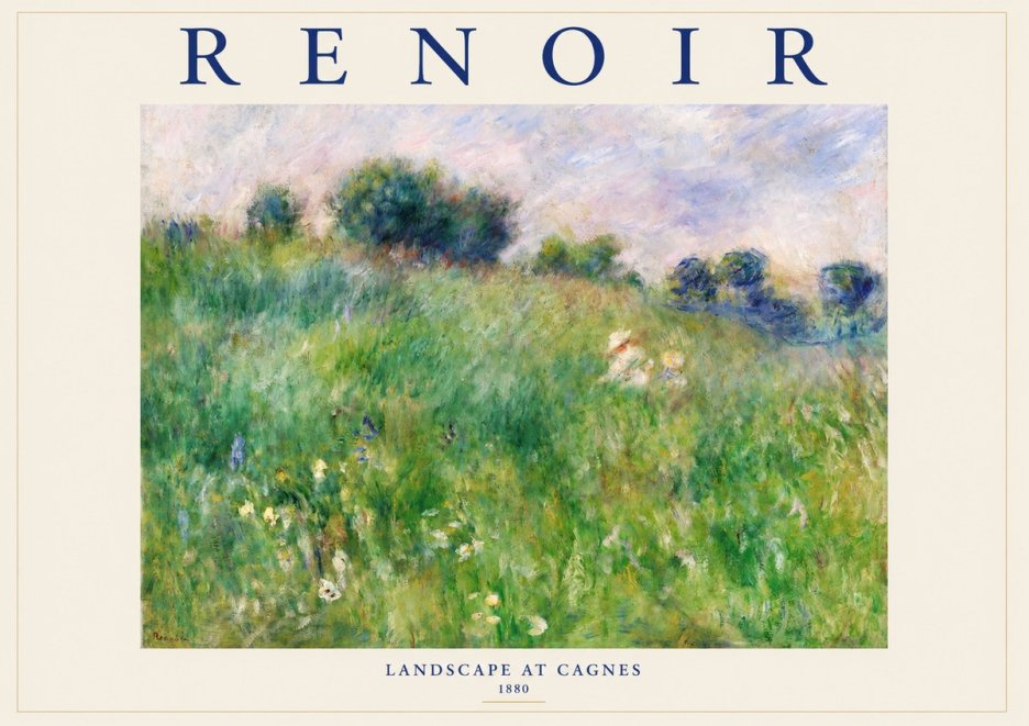 Renoir Landscape at Cagnes No1 - Plakat