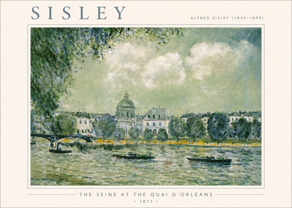 Sisley The Seine at the Quai D'orléans No6 - Plakat