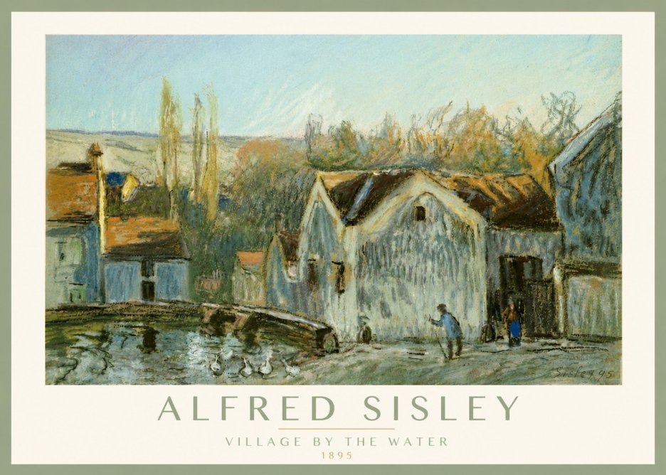 Sisley Village by the Water No5 - Plakat