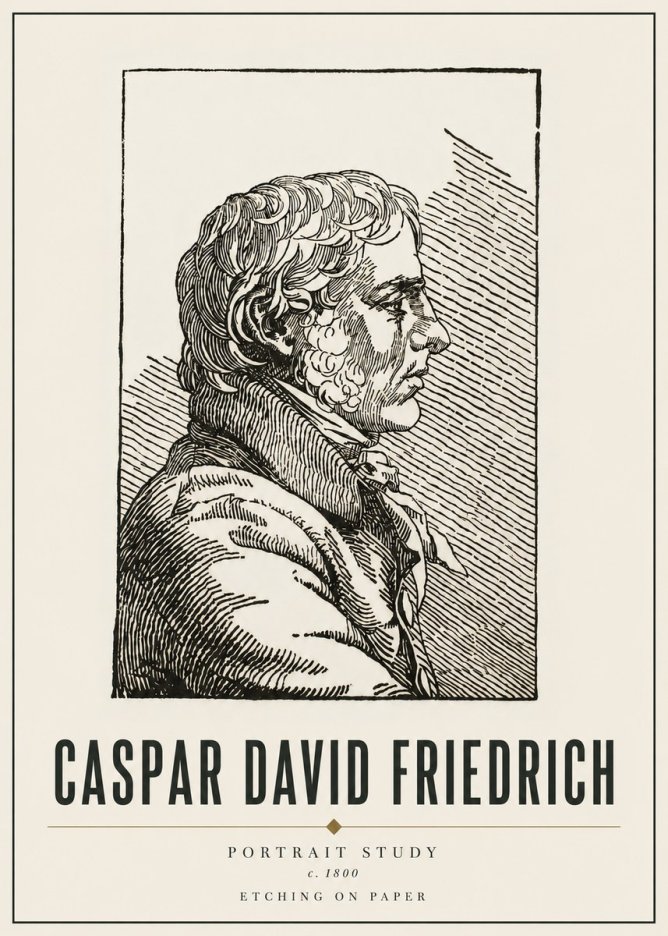 Caspar David Friedrich Portrait Study No4 - Plakat