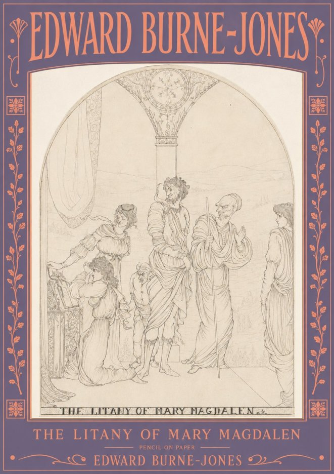 Edward Burne-Jones The Litany of Mary Magdalen No3 - Plakat